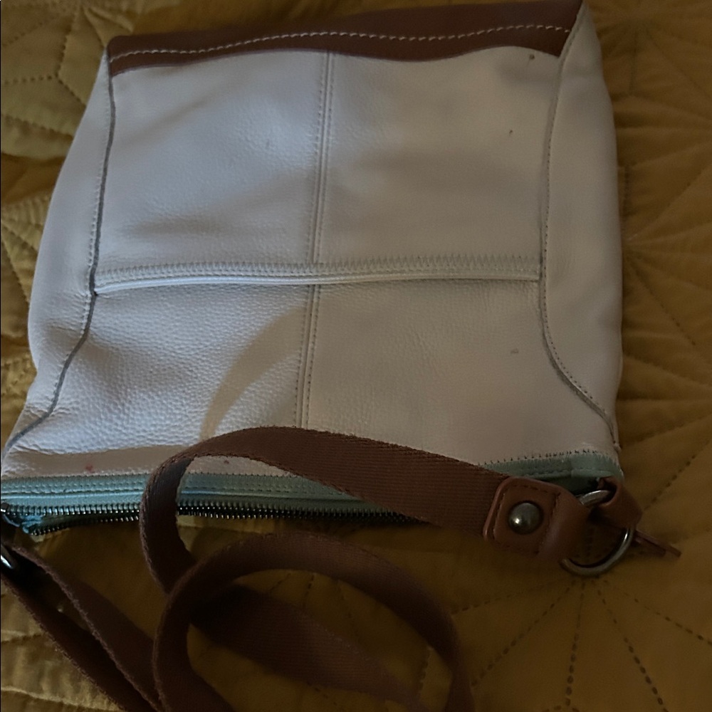 The Sak Cream and Brown Crossbody Bag - Picture 2 of 8